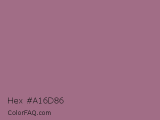 Hex #a16d86 Color Image