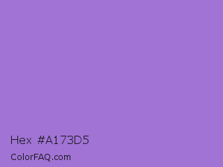 Hex #a173d5 Color Image