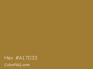 Hex #a17d33 Color Image