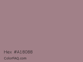 Hex #a18088 Color Image