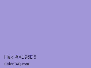 Hex #a196d8 Color Image