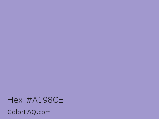 Hex #a198ce Color Image