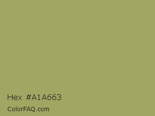 Hex #a1a663 Color Image