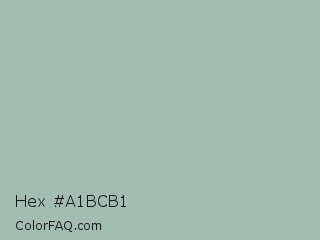 Hex #a1bcb1 Color Image