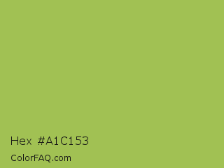 Hex #a1c153 Color Image