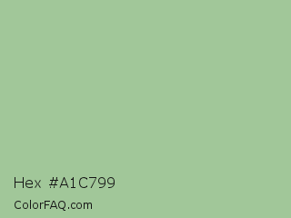 Hex #a1c799 Color Image