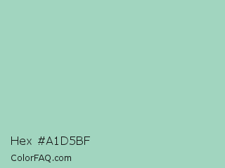 Hex #a1d5bf Color Image