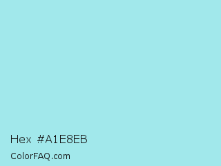 Hex #a1e8eb Color Image