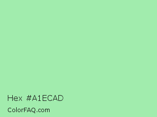 Hex #a1ecad Color Image