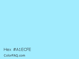 Hex #a1ecfe Color Image