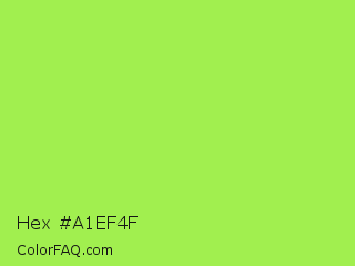 Hex #a1ef4f Color Image