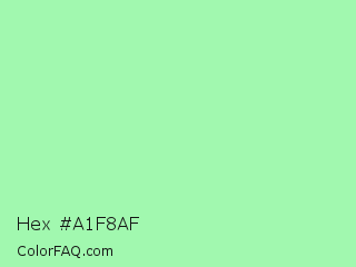 Hex #a1f8af Color Image
