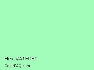 Hex #a1fdb9 Color Image