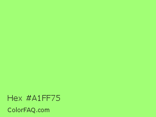 Hex #a1ff75 Color Image