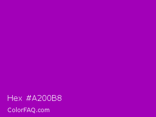 Hex #a200b8 Color Image