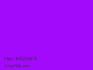 Hex #a20afa Color Image