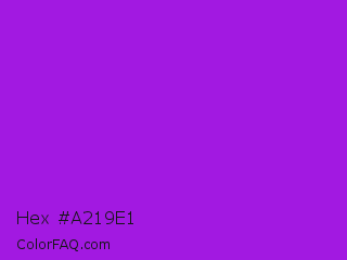 Hex #a219e1 Color Image