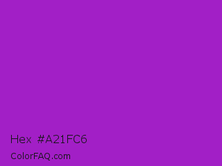 Hex #a21fc6 Color Image