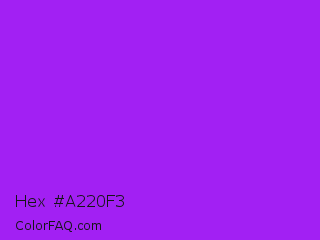 Hex #a220f3 Color Image