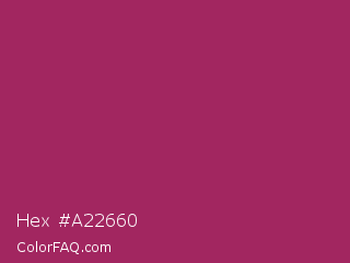 Hex #a22660 Color Image