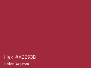 Hex #a2293b Color Image
