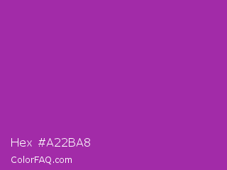 Hex #a22ba8 Color Image