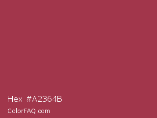 Hex #a2364b Color Image