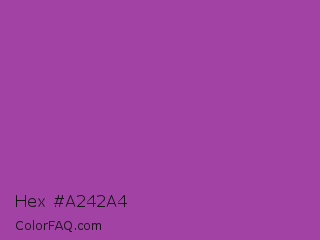 Hex #a242a4 Color Image