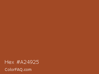 Hex #a24925 Color Image