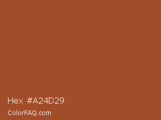 Hex #a24d29 Color Image