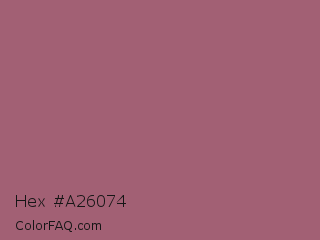 Hex #a26074 Color Image