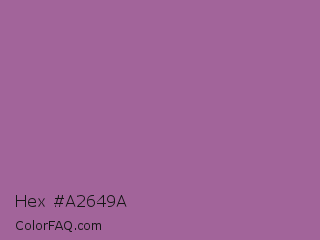 Hex #a2649a Color Image