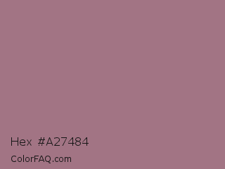 Hex #a27484 Color Image