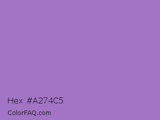 Hex #a274c5 Color Image