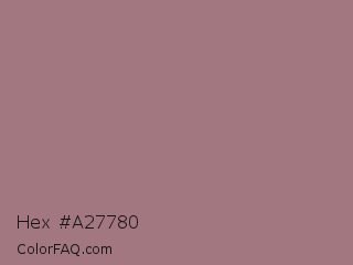 Hex #a27780 Color Image