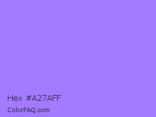 Hex #a27aff Color Image