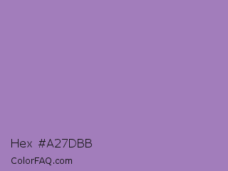Hex #a27dbb Color Image