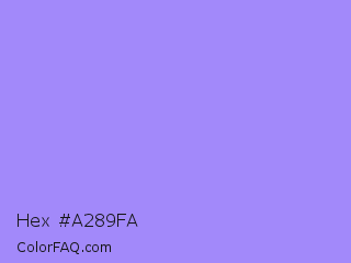 Hex #a289fa Color Image