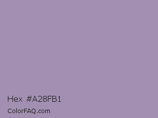 Hex #a28fb1 Color Image