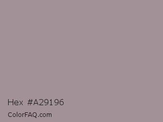 Hex #a29196 Color Image