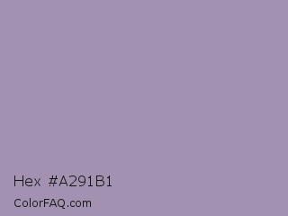 Hex #a291b1 Color Image