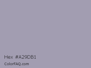 Hex #a29db1 Color Image