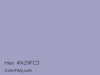 Hex #a29fc3 Color Image