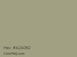 Hex #a2a082 Color Image