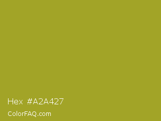 Hex #a2a427 Color Image