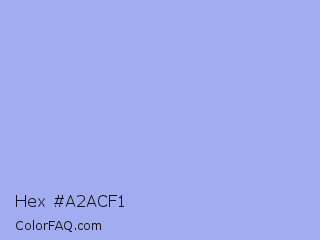 Hex #a2acf1 Color Image