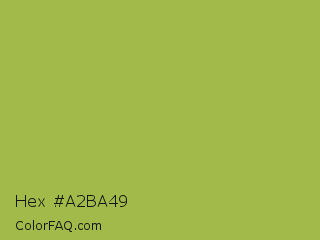 Hex #a2ba49 Color Image
