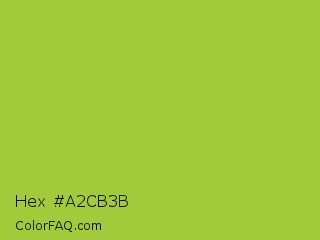 Hex #a2cb3b Color Image