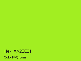 Hex #a2ee21 Color Image