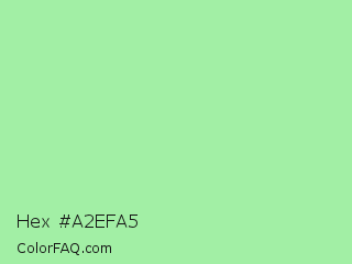 Hex #a2efa5 Color Image